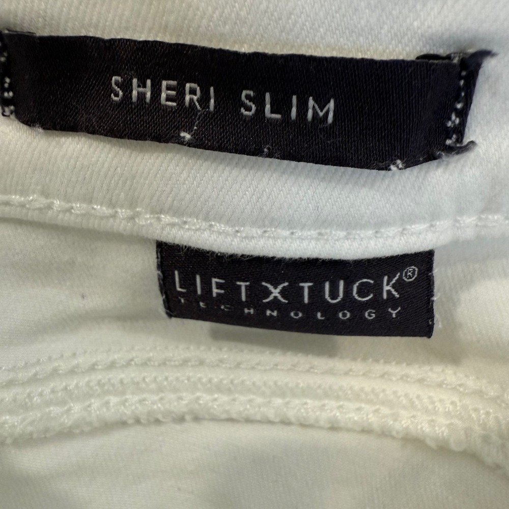 NYDJ Sheri Slim Jeans White Size 8 Lift Tuck Technology Cropped - Picture 5 of 9